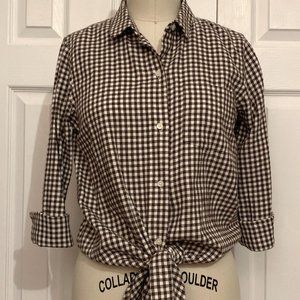 Madewell Flannel Tie-Front Shirt